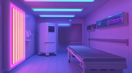 Poster - high-tech sterilizing UV-C light used to disinfect surfaces in medical environments. Explain its effectiveness in preventing hospital-acquired infections.