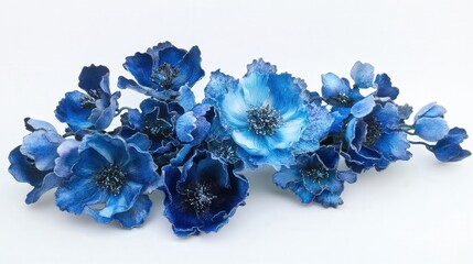 Wall Mural - cluster of sapphire-blue flowers that thrive in the salty air.