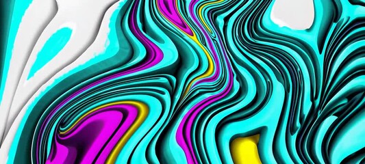 Poster - Vivid fluid art movement capturing dynamic swirls and bold colors