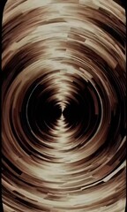 Poster - Dynamic abstract tunnel with rotating vortex effect and earthy tones