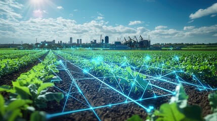 Poster - ai systems predict crop yields and adjust farming methods to optimize growth, with no human input.