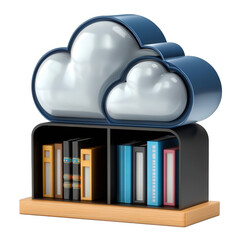 Fototapete - Files stored in folders, concept of cloud data storage