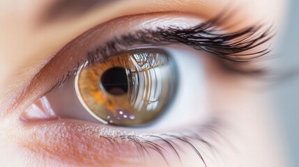 Poster - health tracker embedded in a contact lens that monitors ocular health, including vision clarity and 