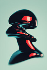 Poster - Exploring Fluidity in Modern Sculpture: A Captivating Study of Form, Color, and Emotion in Contemporary Artistic Expression