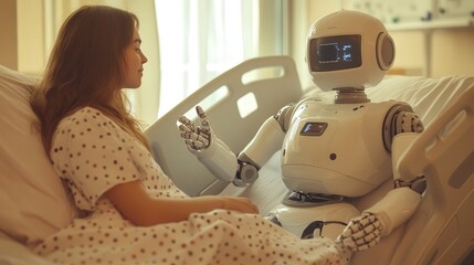 Poster - robot capable of interacting with patients in hospitals, providing comfort and emotional support during their stay