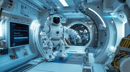 Aufkleber - robot designed for space-based medical research, monitoring astronauts health and performing experim