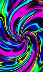 Poster - Vivid abstract swirl: dynamic colorful movement in highresolution art