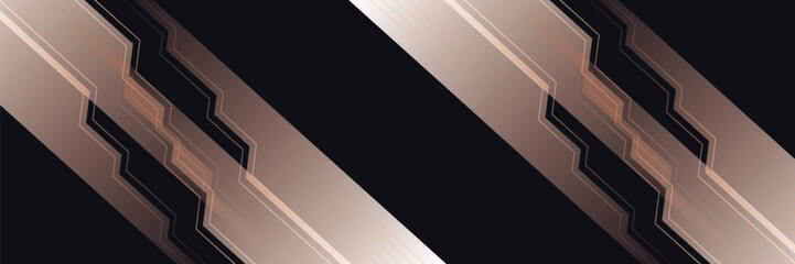 Poster - a digital abstract background featuring a geometric pattern of glowing blue and white lines on a dar