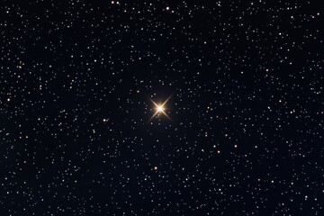 a bright star shining brightly in the night sky, great for astronomy or space-themed visuals