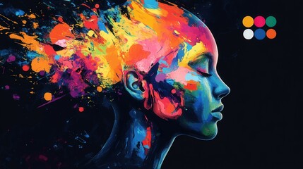 Poster - AI-powered art app that allows users to generate color palettes based on specific themes, emotions, or styles, enhancing their design projects