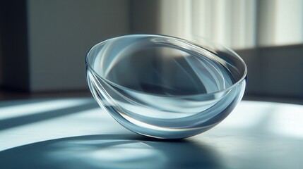 Poster - light through a curved air lens, causing objects to appear in distorted shapes. Explain how refraction alters perception.