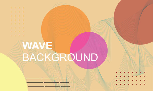 wave line background with vintage color composition