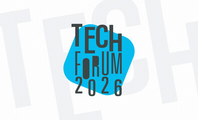 Fototapete - logotype abstract graphic EPS vector design of annual event summit and title made for Technology forum theme