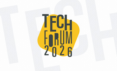 Fototapete - logotype abstract graphic EPS vector design of annual event summit and title made for Technology forum theme