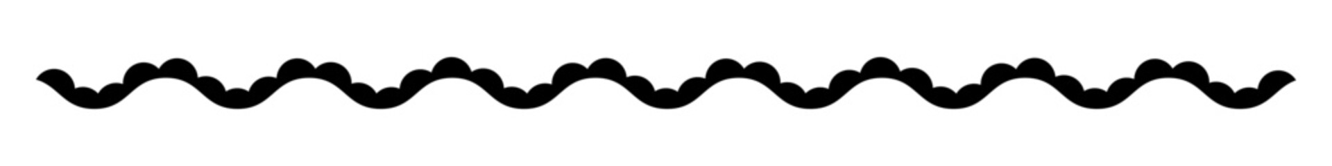 Wall Mural - Wave scalloped long stripe border shape