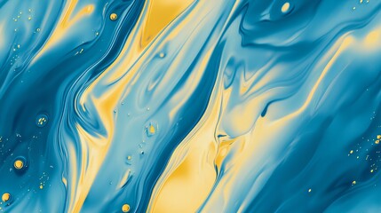 Poster - The mesmerizing effect of mixing water and oil, creating a visually interesting background with swirls and bubbles 
