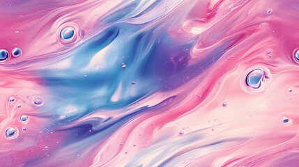 Poster - The mesmerizing effect of mixing water and oil, creating a visually interesting background with swirls and bubbles.  