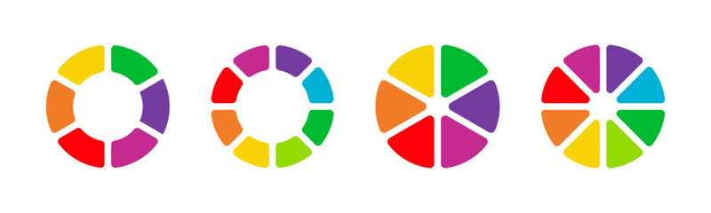 Poster - color wheels. colour wheel spectrum. circle palette. multicolored circle flat template. multicolored