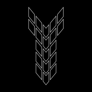 Outline logo design letter 