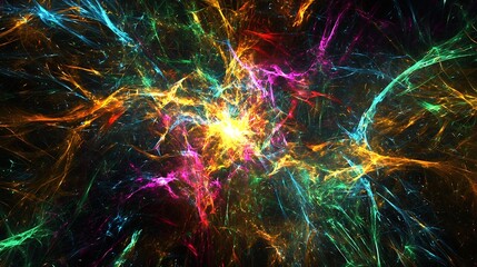 Poster - Colorful abstract energy explosion background