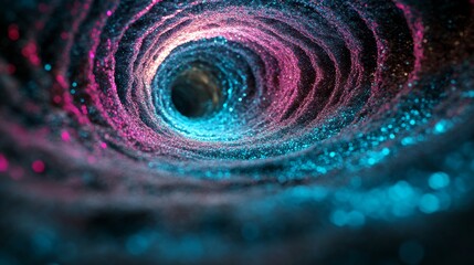 Poster - Colorful swirling light patterns bath a dark environment in breathtaking 4k resolution