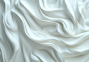 Poster - A seamless white wave texture pattern forms the basis of an elegant and minimalist background, incorporating a mono color design concept