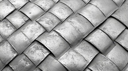 Fototapete - Gray and white diagonal lines form a geometric tech pattern creating a subtle abstract background with a futuristic technology theme featuring striped lines