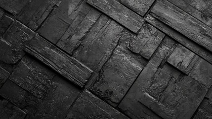 Poster - A modern and creative abstract background featuring dark, deep black tones and diagonal lines, paired with a premium halftone gradient, ideal for a 3D business presentation banner