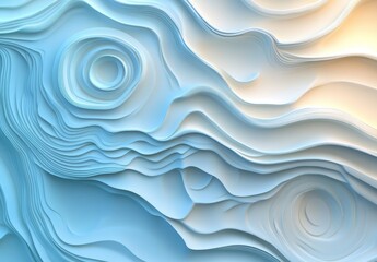 Poster - An elegant and minimalist design concept is embodied in a seamless white wave texture pattern, which serves as a sophisticated background