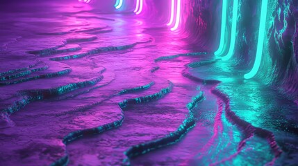 Fototapete - Modern technology background and banner designs often feature an overlay of abstract curved lines in a wave pattern, presented in dark teal blue-green colors