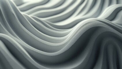 Fototapete - Grey and white wave lines come together to form an abstract yet elegant background suitable for various uses
