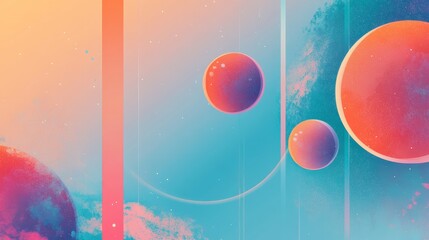Fototapete - A blue abstract background is generated by combining a soft blue geometric stripe pattern with elements of product presentation and technology concept design