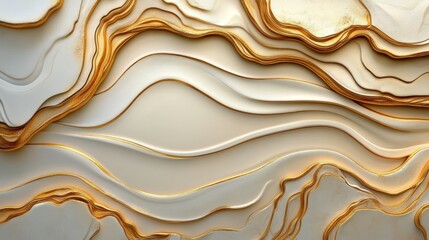 Fototapete - For presentation design, a luxury gold background is offered, complemented by a modern white background adorned with golden lines and abstract arrows, symbolizing modern luxury and futuristic