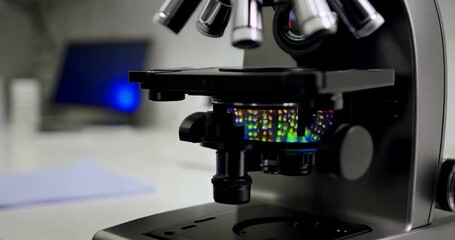 Poster - Microscope, Laboratory, Scientific, Research, Science, Experiment, Healthcare, Medical, Medical Device, Microscope, Magnification, White Background, Laboratory, Healthcare, Close-up, Macro