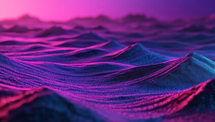 Poster - A futuristic science infographic is formed by combining big data visualization with sound wave visualization and a musical stream of sounds on an abstract background that features an interweaving of