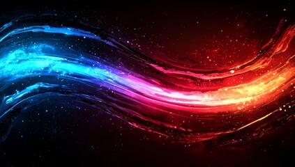 Poster - The design features a panoramic concept of high-speed technology, with dynamic motion light trails and a motion blur effect, set against a light abstract background on a dark backdrop, creating a
