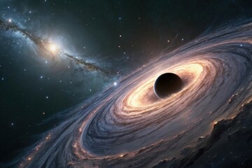 cosmic phenomenon of colossal black hole with surrounding gravitational effects in space