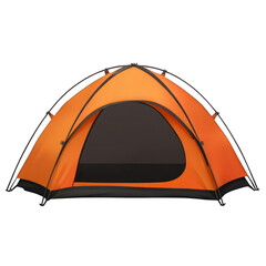 foldable camping tent isolated on transparent background
