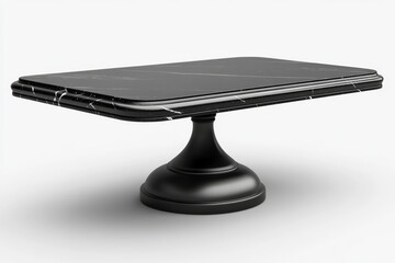 Poster - Empty dark marble desk for product presentation Stylish black marble table top Counter top, Graphic resource for your design Isolated kitchen element without background Transparent png file