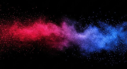 Wall Mural - A colorful, swirling cloud of red, blue, and purple sparks