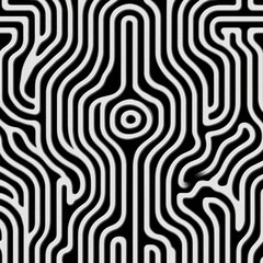 Poster - A decorative background design of black and white geometric patterns is showcased in modern abstract art