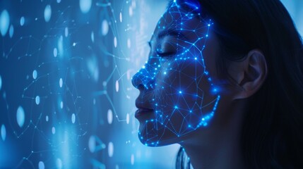 Poster - A young woman engages with digital therapy tools to enhance mindfulness and mental health.