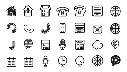 Fototapete - Social media icon set on white bagraound vector 