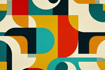 Poster - A trendy 2021 abstract template featuring geometric patterns suitable for posters, decorative pillows, and various textiles