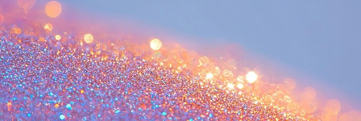 Poster - this abstract background features a holographic rainbow with bright multicolored iridescent shades