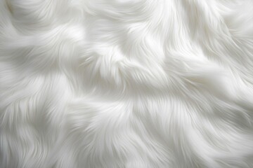 Poster - white faux fur from top view background