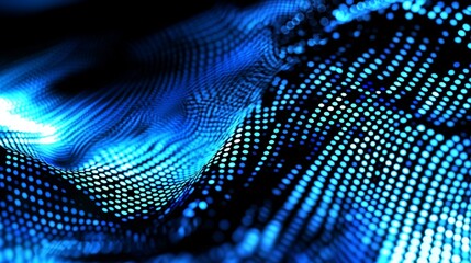 Poster - Abstract Animated Particles Background is made using Trapcode Form, showcasing a digital particle wave and lights background with a cyber or technology theme