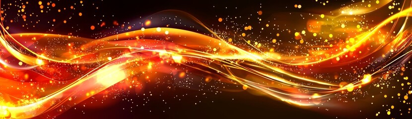 Wall Mural - Gold sparkle or glitter lights create a transparent light bokeh effect. Celebration scene includes shining dust and glowing confetti. Sparks. Png