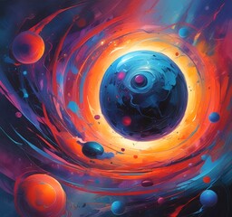 Poster - Illustration of abstract world.