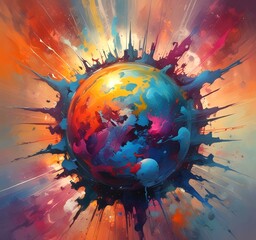 Poster - Illustration of abstract world.